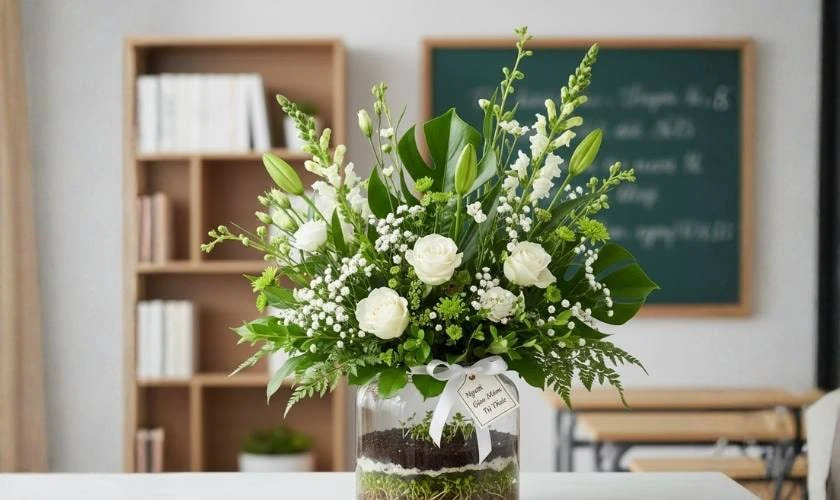 Cắm hoa 20/11 chủ đề Người gieo mầm ấn tượng, đoạt giải cao