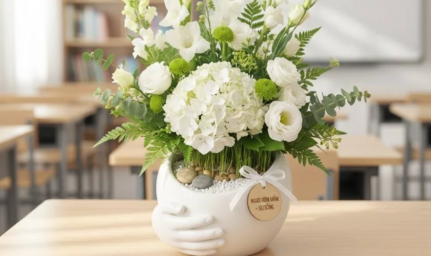 Cắm hoa 20/11 chủ đề Người gieo mầm ấn tượng, đoạt giải