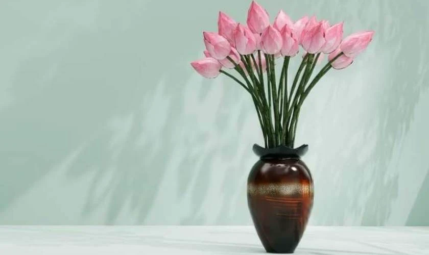 Cách Cắm Hoa Sen Để Bàn Thờ Tết Cân Đối