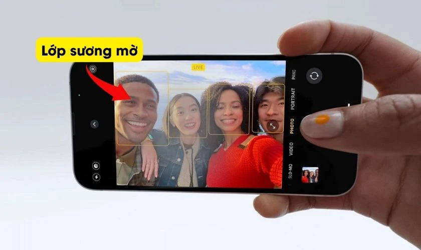 Hình ảnh có lớp sương, đục hoặc mờ nhẹ