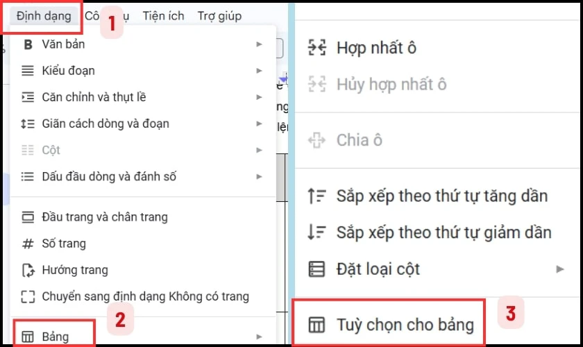 Căn giữa ô trong Google Docs đơn giản nhanh