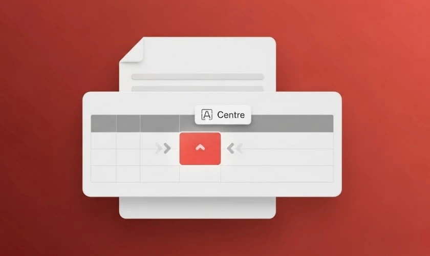 Lưu ý khi căn giữa ô trong Google Docs