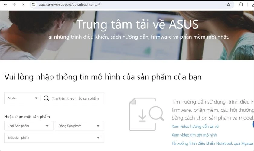 Truy cập vào website của nhà sản xuất máy tính hoặc nhà sản xuất card mạng