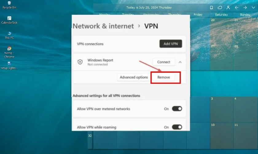 Sửa lỗi Cant connect to this network bằng cách vô hiệu hóa VPN