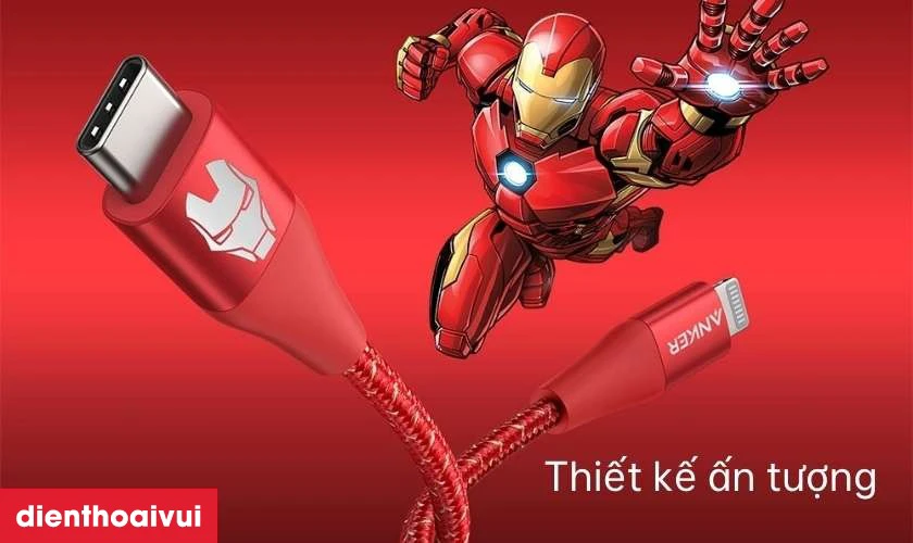 Điểm mạnh của cáp Anker Powerline II USB-C to Lightning (6FT/1.8M) A9551 Phiên bản Marvel 