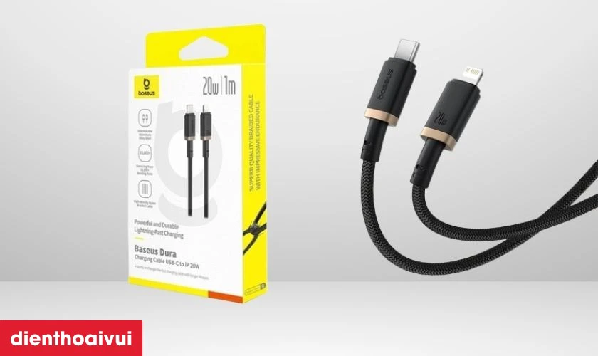 Điểm nổi bật của cáp Baseus Dura Series Usb-C to Lightning 20w dài 1m