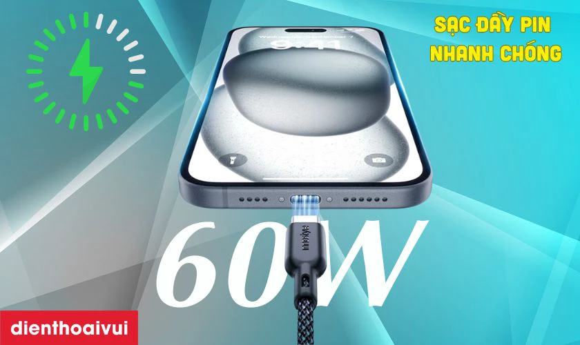Đặc điểm của cáp Innostyle Powernova Type-C to Type-C 1.5m 60W