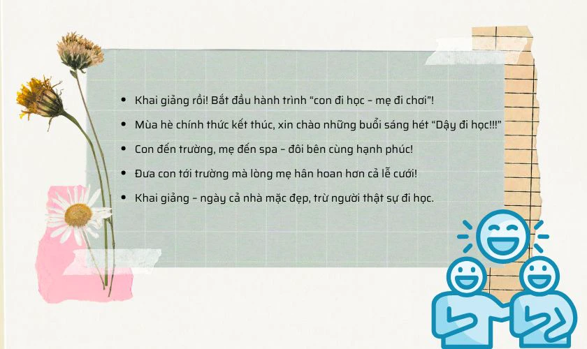 Cap khai giảng hài hước cho phụ huynh học sinh