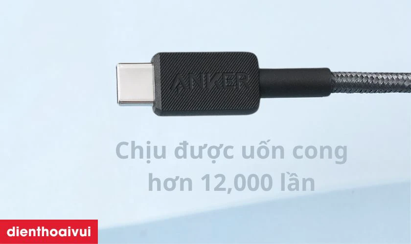 Điểm mạnh của cáp sạc Anker 322 Type C to Type C dài 1.8m - A81F6
