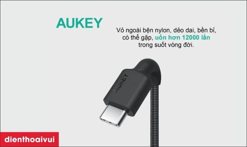 Điểm nổi bật của cáp sạc Aukey Type-C to Lightning MFI CB-CL5 1.2m