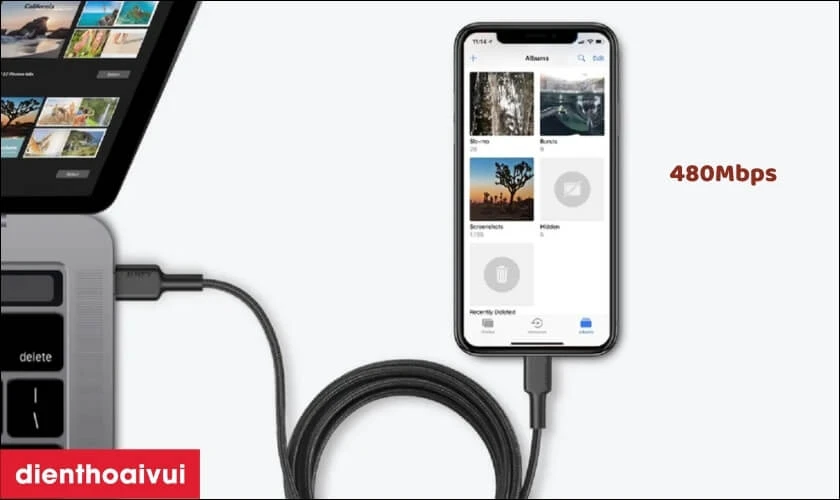Truyền dữ liệu nhanh với tốc độ 480 Mbps