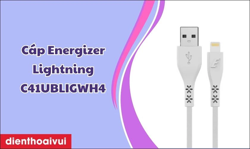 Cáp Energizer Lightning 1.2M C41UBLIGWH4