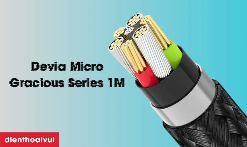 Điểm nhấn của cáp sạc Devia Micro Gracious Series 1M