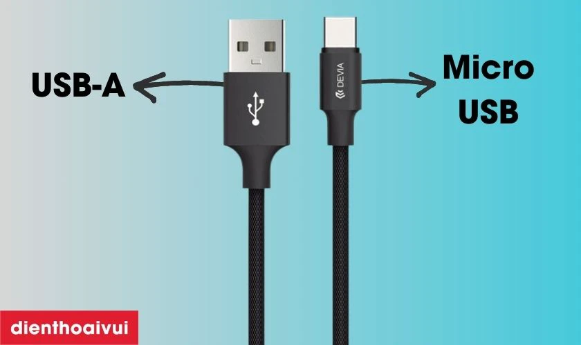 Cáp sạc Devia Micro Gracious Series tương thích với nhiều thiết bị có đầu USB-A và đầu micro USB