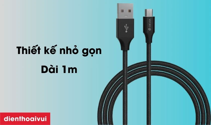 Nhờ kích thước nhỏ gọn, cáp sạc giúp bạn dễ dàng mang theo bên mình