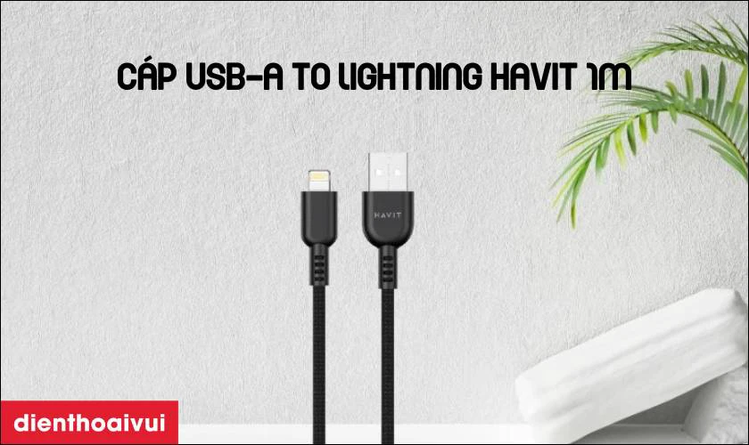 Cáp USB-A to Lightning Havit 1m