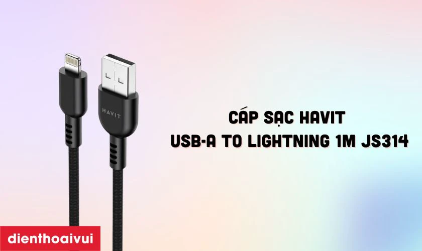 Điểm mạnh của cáp sạc Havit USB-A to Lightning 1m JS314