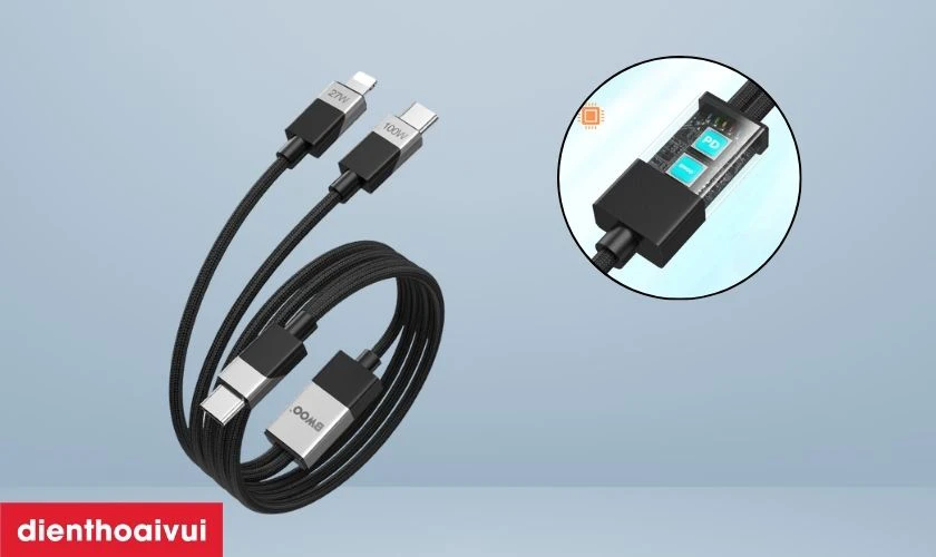 Tích hợp chip thông minh giúp sạc an toàn, ổn định