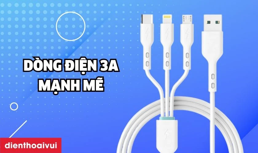 Điểm nổi bật của cáp sạc nhanh BWOO 3 IN 1 3A X173 dài 1M