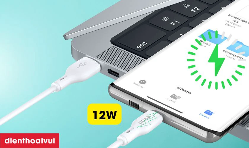 Điểm nổi bật của cáp sạc nhanh BWOO Micro 12W X286V dài 1M