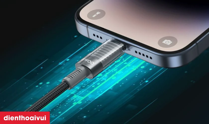 C&aacute;p sạc nhanh BWOO Type-C to Lightning 27W X287C-L d&agrave;i 1M