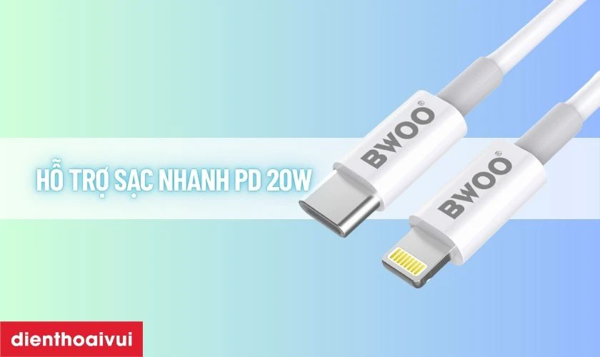 Hỗ trợ sạc nhanh PD 20W