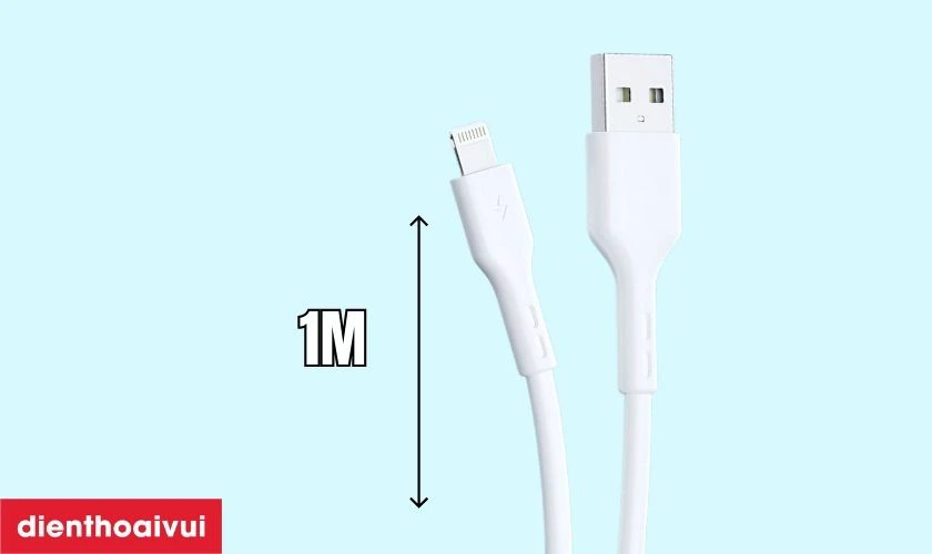 Cáp sạc nhanh BWOO Type-C to Lightning PD 27W X283C-L có độ dài tiêu chuẩn 1m