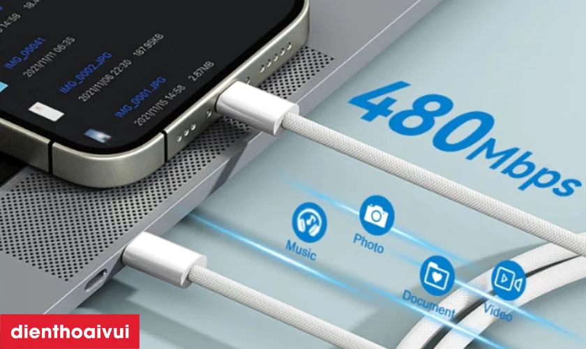 Truyền dữ liệu tốc độ cao 480Mbps
