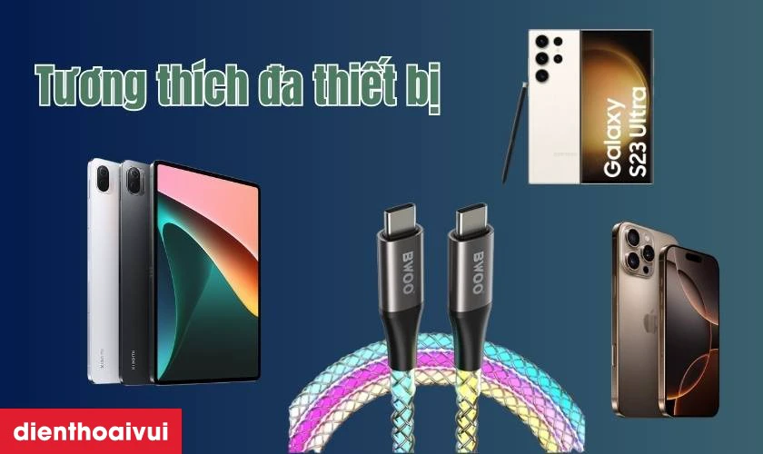 Khả năng tương thích đa thiết bị sử dụng Type-C 