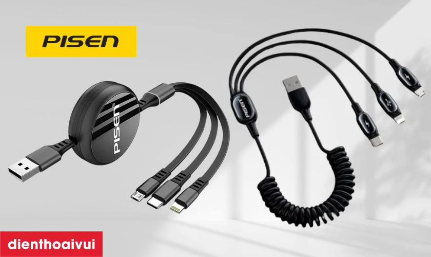 Cáp sạc đến từ thương hiệu PISEN nổi tiếng
