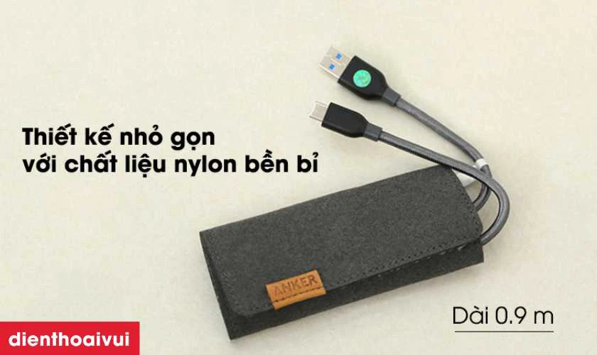 Điểm mạnh của cáp sạc Type-C 0.9m Anker Powerline+ (A8168)