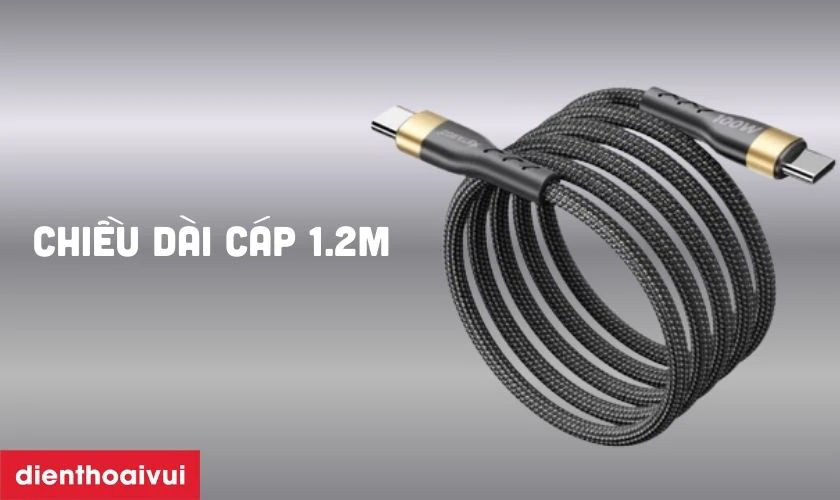 Chiều dài cáp 1.2m, cân đối tiện dùng & gọn gàng