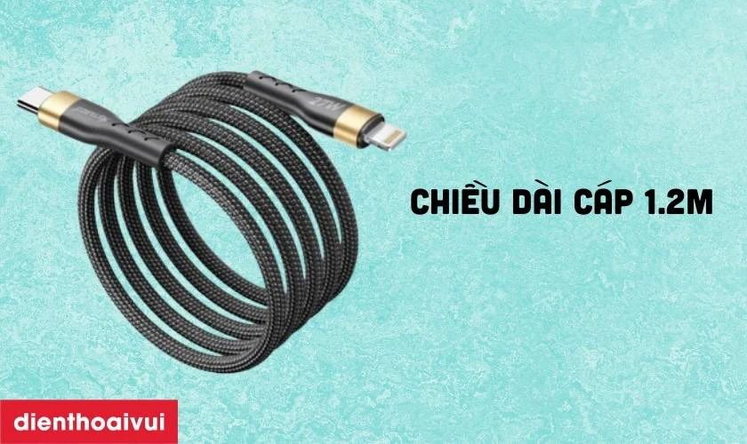 Chiều dài cáp 1.2m tiện lợi, linh hoạt kết nối
