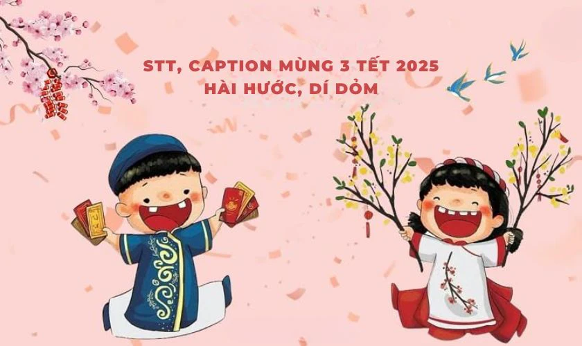 STT mùng 3 Tết 2025 hài hước, dí dỏm