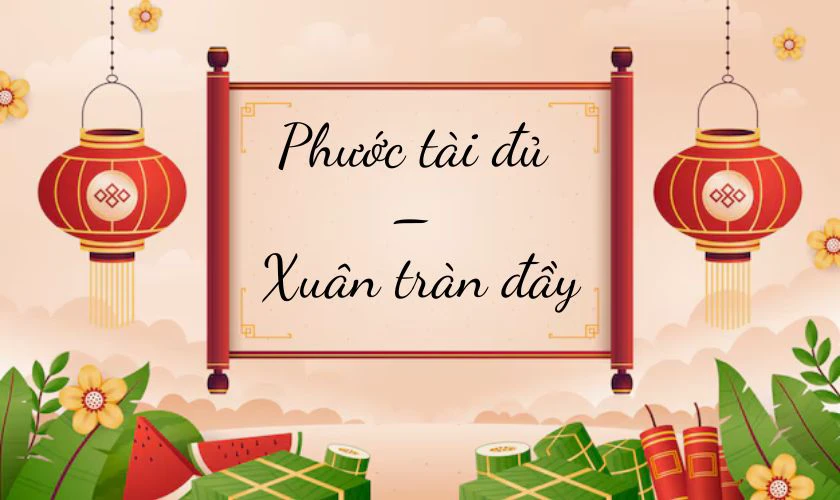 Câu chúc Tết 3 chữ mang hàm ý hạnh phúc vẹn tròn