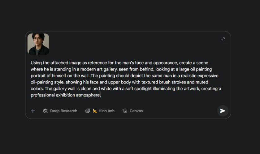 Câu lệnh tạo ảnh trong bảo tàng bằng Gemini tiếng Anh