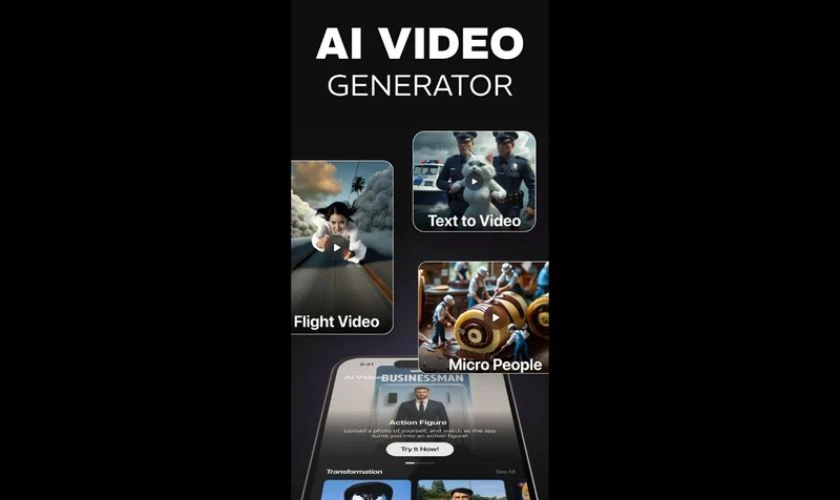 AI Video Generator hỗ trợ người dùng tạo video AI từ prompt