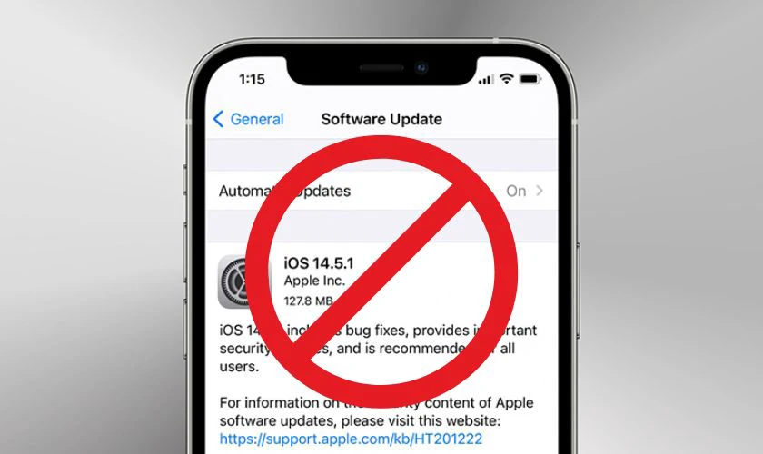 Lưu ý khi chặn cập nhật iOS vĩnh viễn