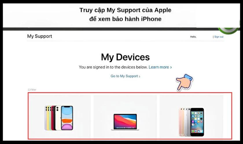 Sau đó, toàn bộ thông tin của iPhone trong đó có thời hạn bảo hành sẽ xuất hiện