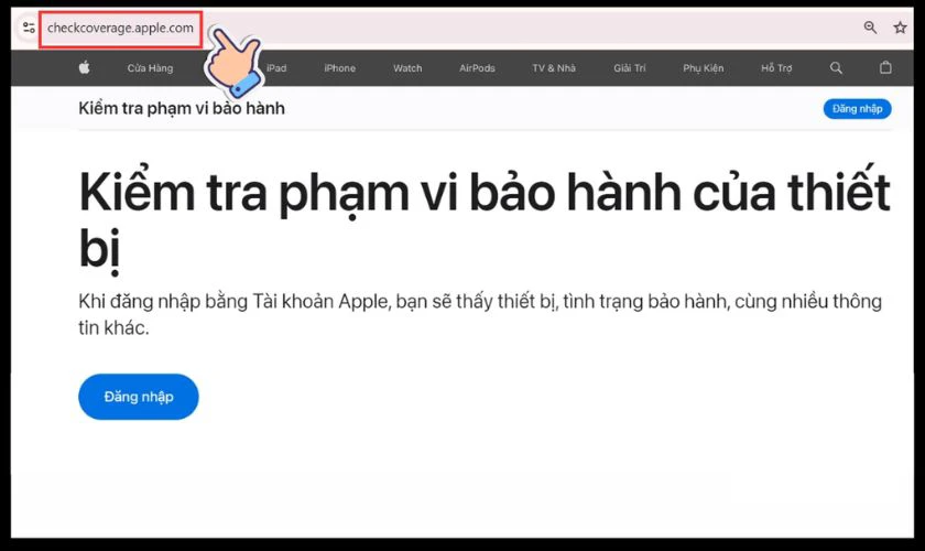 Check bảo hành iPhone trên Checkcoverage