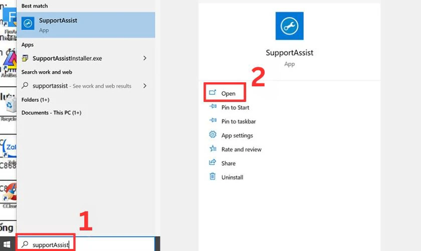 Kiểm tra bằng Dell SupportAssist