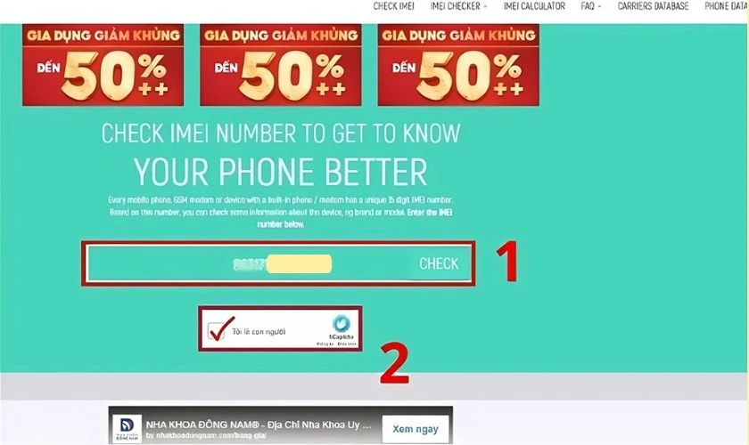 Kiểm tra qua website hỗ trợ