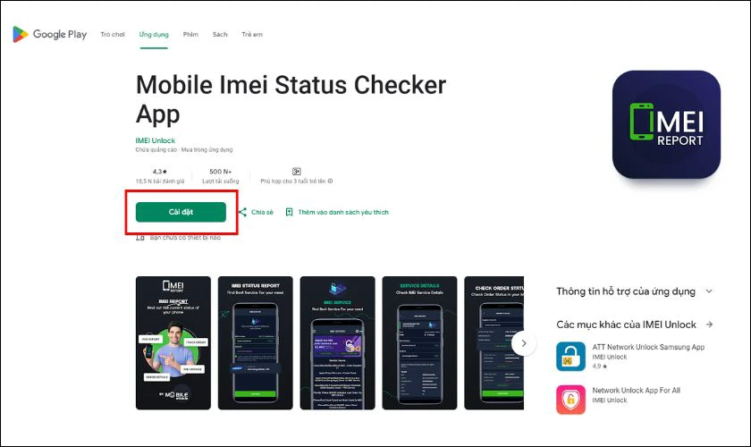 Check IMEI bằng ứng dụng kiểm tra IMEI