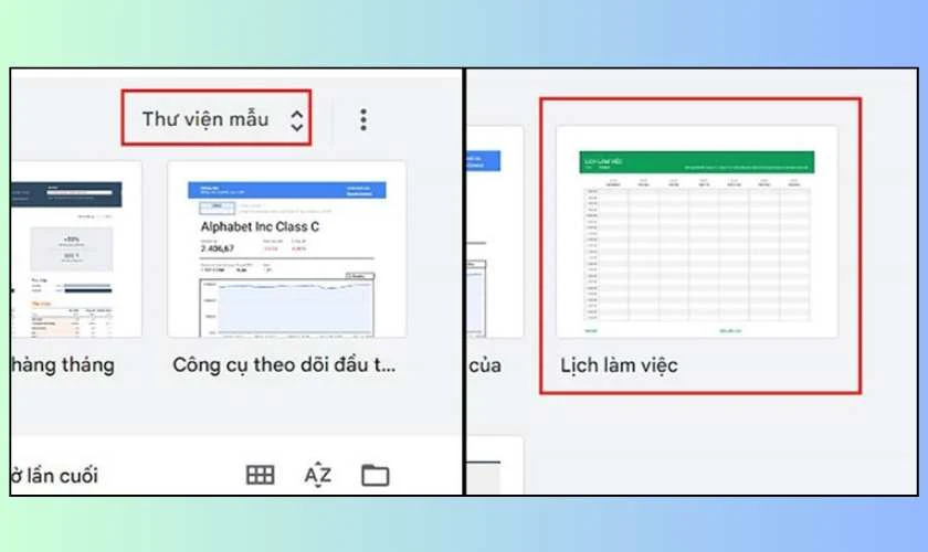 Cách chèn lịch vào Google Sheet bằng mẫu có sẵn