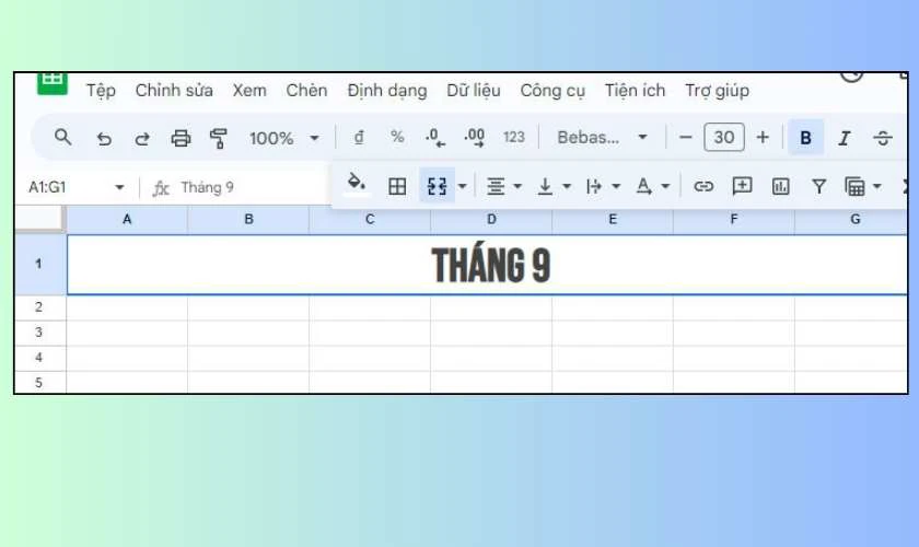 Cách chèn lịch vào Google Sheet tự tạo