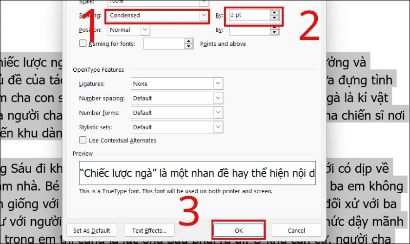 Hướng dẫn cách thu hẹp chữ trong Word