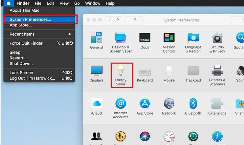 Cách chỉnh cài đặt ngủ và thức cho màn hình MacBook Air