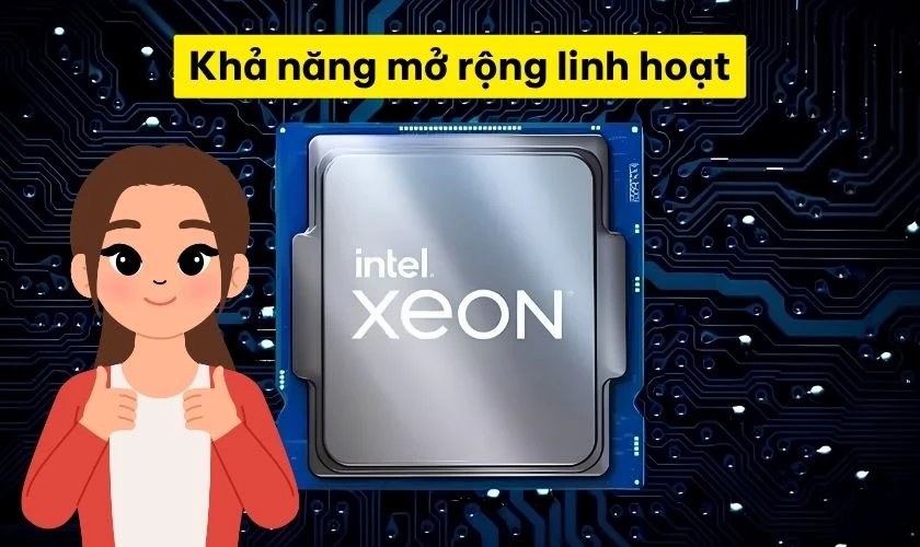 Một trong những ưu điểm của chip Xeon là khả năng mở rộng hệ thống dễ dàng