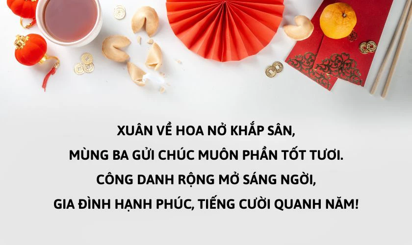Thơ chúc mùng Ba Tết 2026 độc đáo, ấn tượng