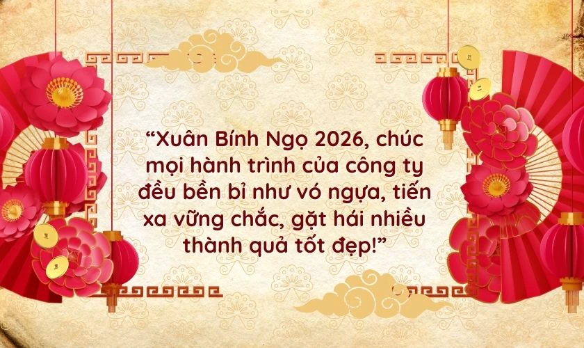 Lời chúc Tết công ty 2026 của nhân viên mừng xuân Bính Ngọ